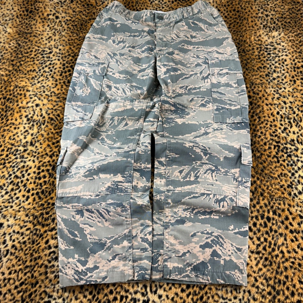 US Air Force ABU Digital Tiger Stripe Camo Cargo Pants 32XS 8415-01-598-4081